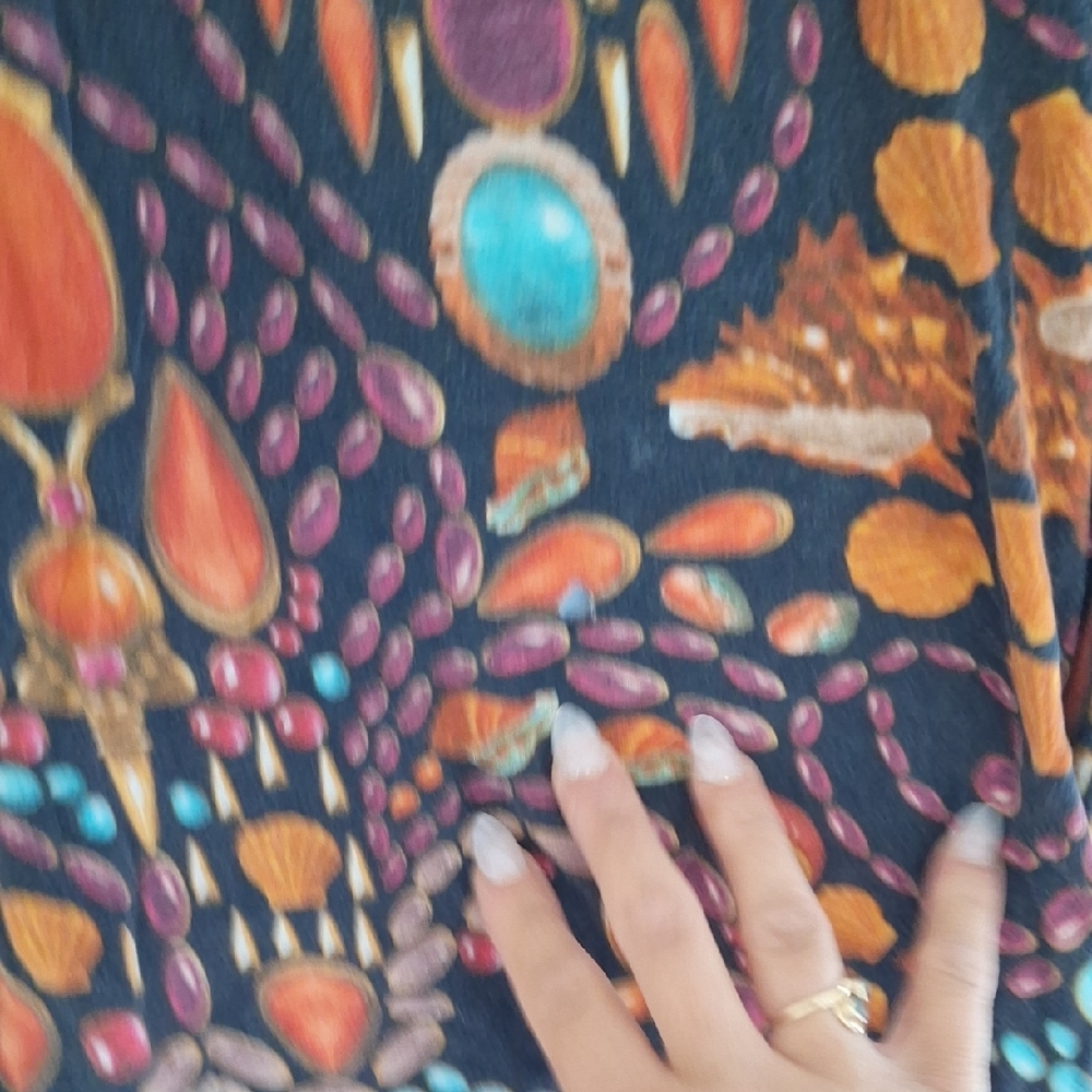Custo Barcelona Colorful Patterned Short Sleeve Dress Flawed - Picture 3 of 3